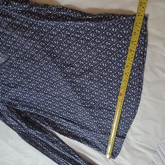 GAP 🐦 Vtg Y2K 🌾 Lightweight Long-sleeve Cornflower Blue Floral Blouse 🪺 Sz S - Picture 16 of 16